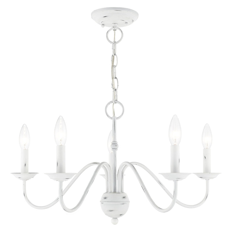 Windsor 5-Light Chandelier in Antique White