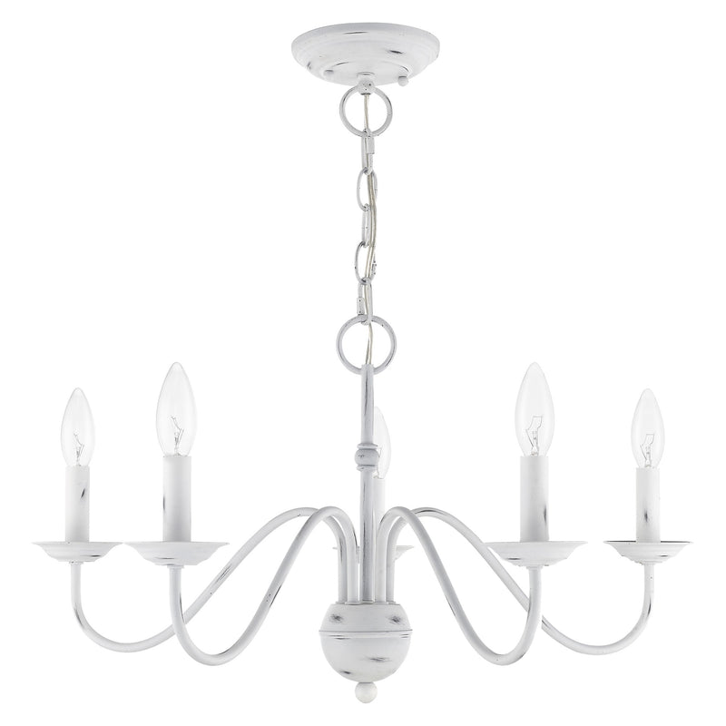 Windsor 5-Light Chandelier in Antique White