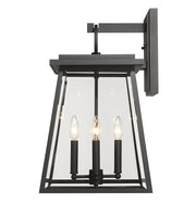 Broughton 4 Light 12.5" Outdoor Wall Light in Black