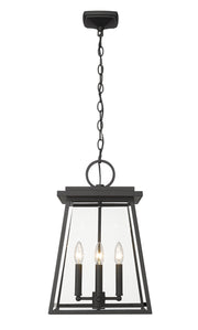 Broughton 4 Light 12.5" Outdoor Chain Mount Ceiling Fixture in Black