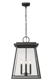 Broughton 4 Light 15.75" Outdoor Chain Mount Ceiling Fixture in Black
