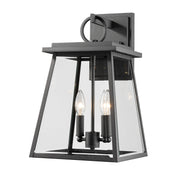 Broughton 2 Light 10.25" Outdoor Wall Light in Black