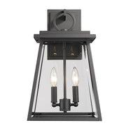 Broughton 2 Light 10.25" Outdoor Wall Light in Black