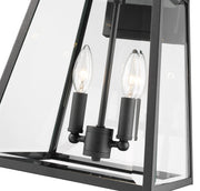 Broughton 2 Light 10.25" Outdoor Wall Light in Black