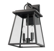 Broughton 2 Light 10.25" Outdoor Wall Light in Black
