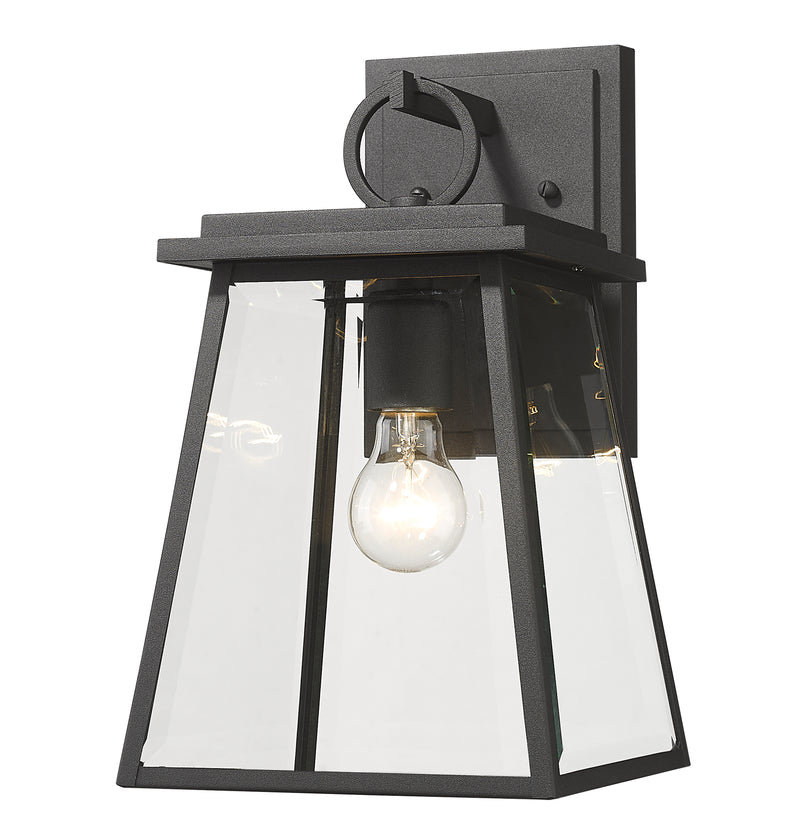 Broughton 1 Light 8.25" Outdoor Wall Light in Black