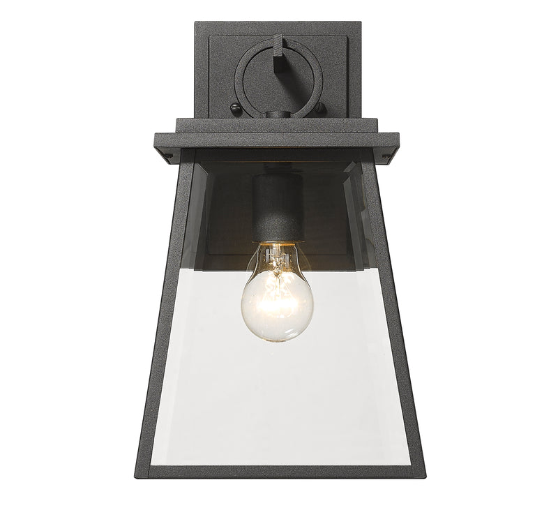 Broughton 1 Light 8.25" Outdoor Wall Light in Black
