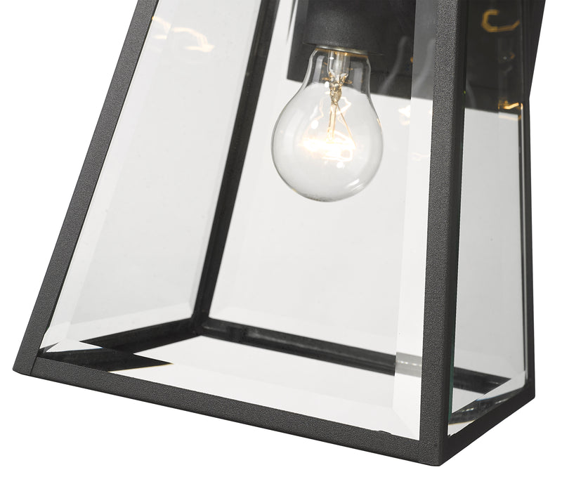 Broughton 1 Light 8.25" Outdoor Wall Light in Black