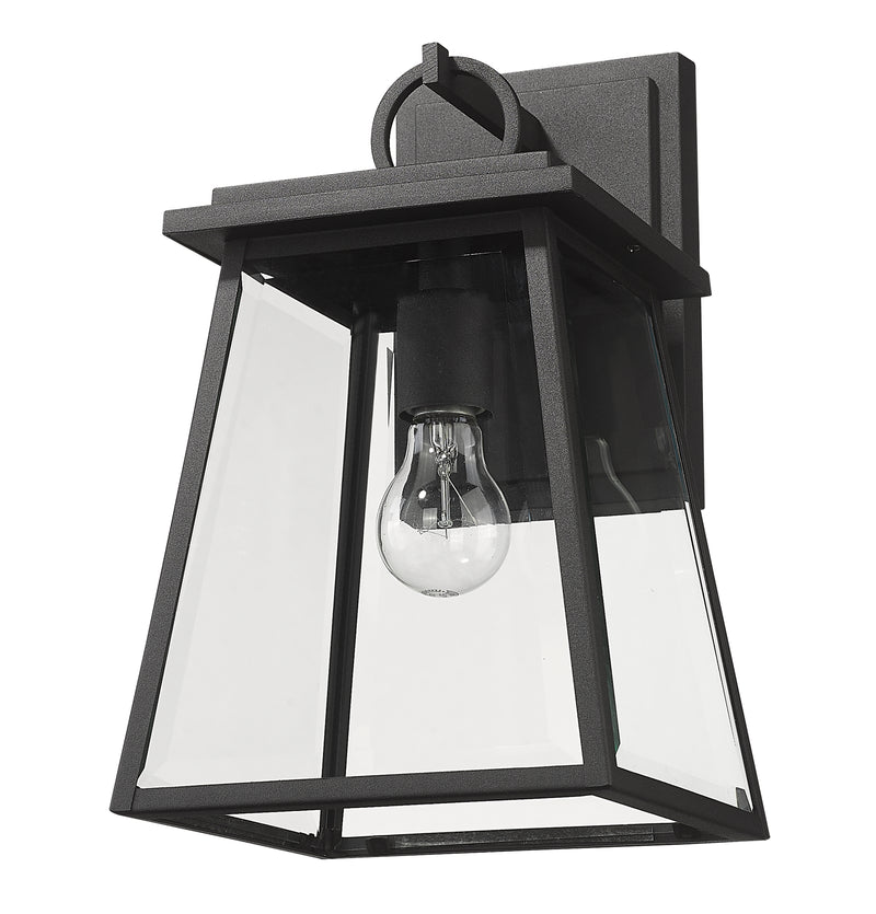 Broughton 1 Light 8.25" Outdoor Wall Light in Black