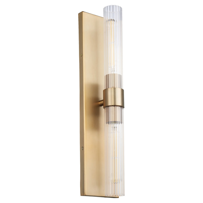 Sheridan 2 Light Wall Mount in Aged Brass