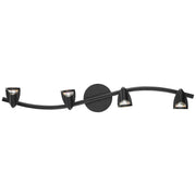 Cobra 4-Light LED Linear Semi-Flush Mount in Black