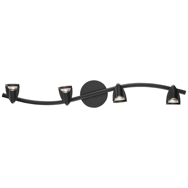 Cobra 4-Light LED Linear Semi-Flush Mount in Black