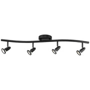 Cobra 4-Light LED Linear Semi-Flush Mount in Black