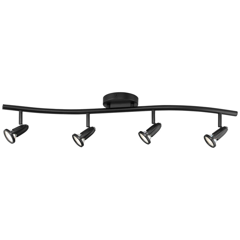 Cobra 4-Light LED Linear Semi-Flush Mount in Black
