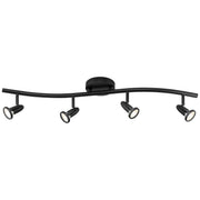 Cobra 4-Light LED Linear Semi-Flush Mount in Black