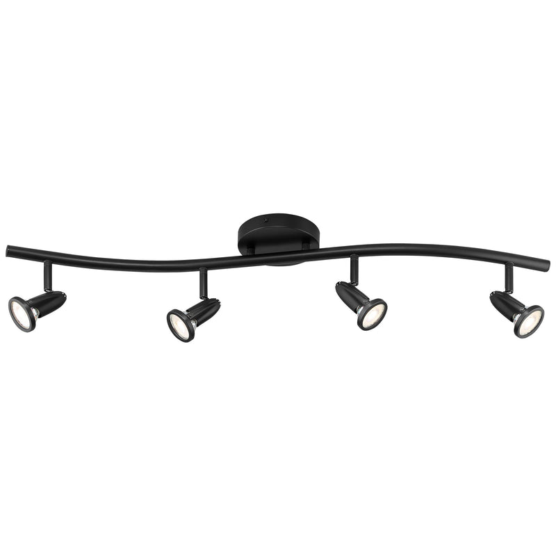 Cobra 4-Light LED Linear Semi-Flush Mount in Black