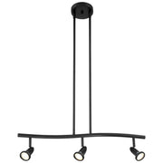 Cobra 3-Light Linear Pendant in Black
