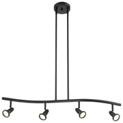 Cobra 4-Light LED Linear Pendant in Black