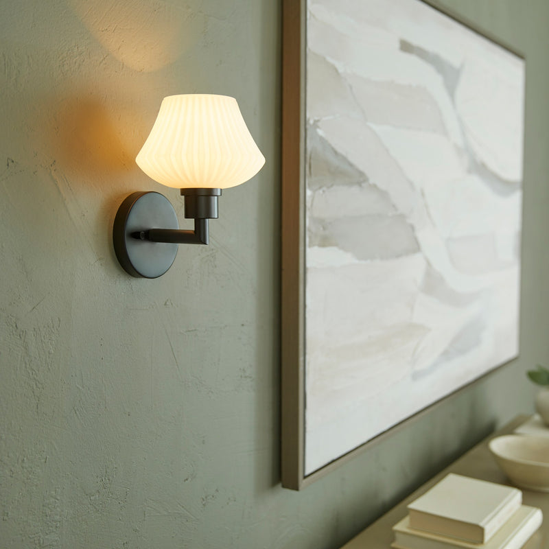 Cassini 1 Light Wall Mount in Matte Black