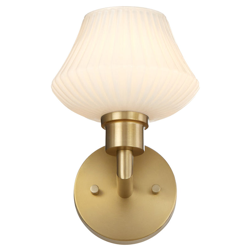 Cassini 1 Light Wall Mount in Aged Brass