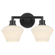 Cassini 2 Light Vanity in Matte Black