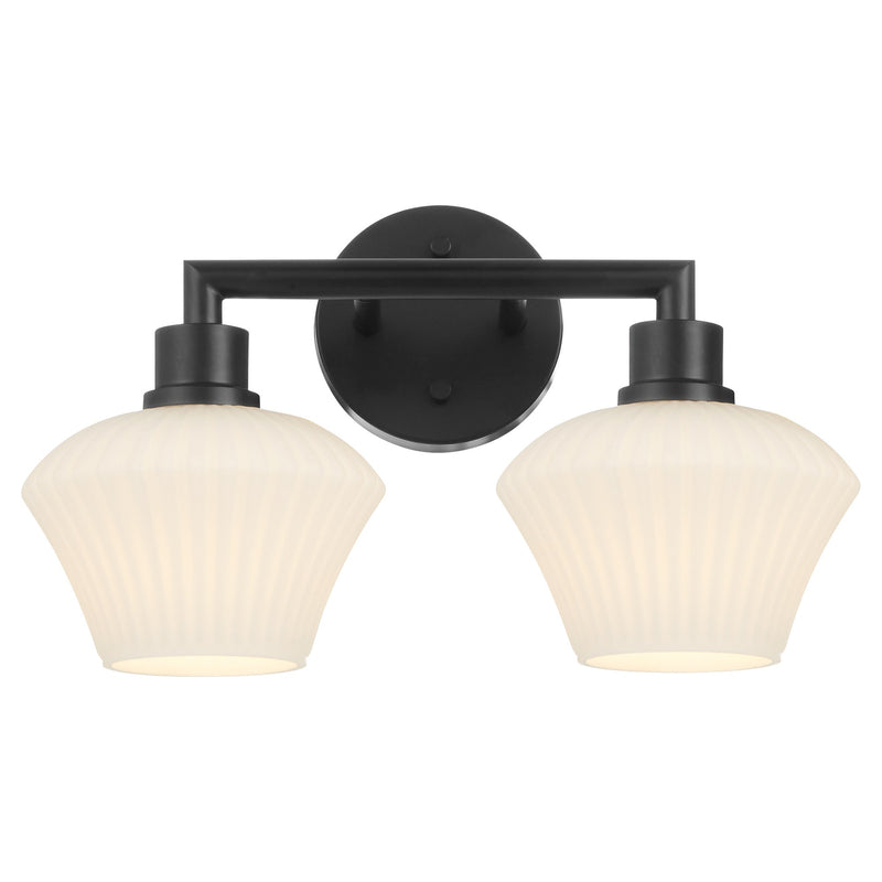 Cassini 2 Light Vanity in Matte Black