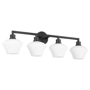 Cassini 4 Light Vanity in Matte Black