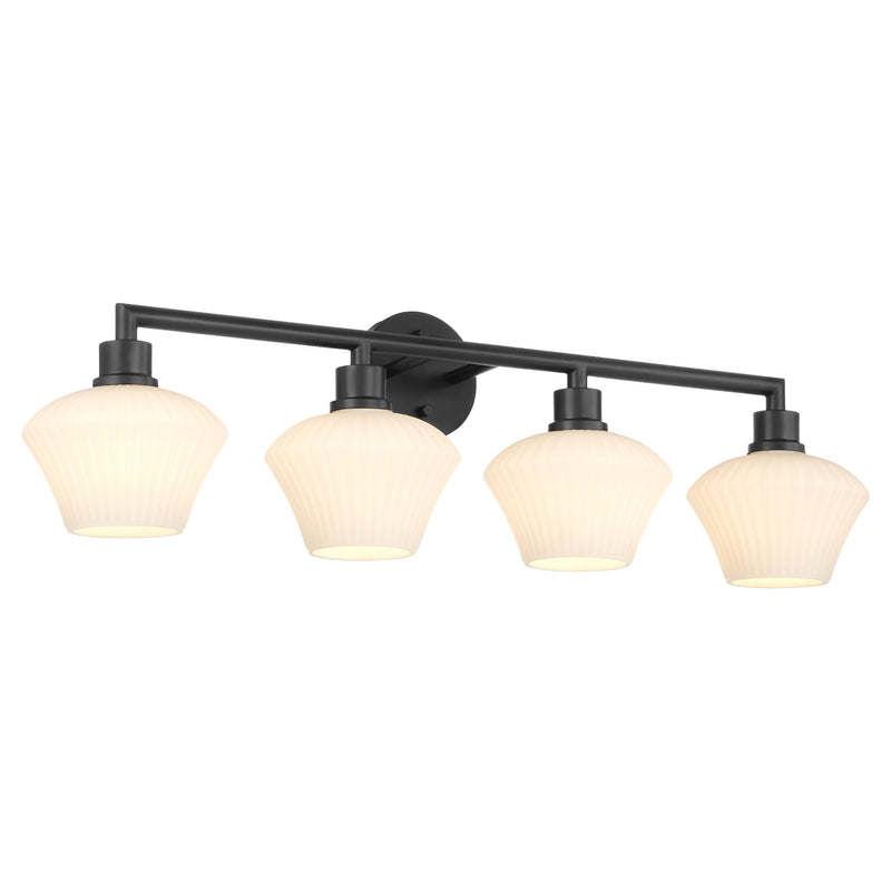 Cassini 4 Light Vanity in Matte Black