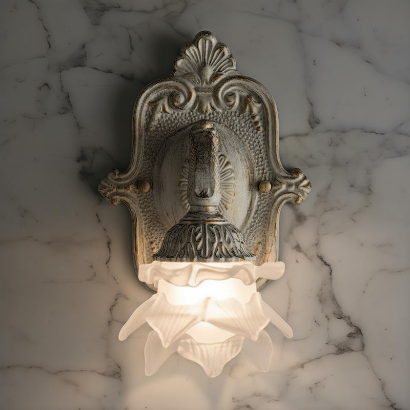 Mayfield 1 Light 5.25" Sconce in Antique White in a room setting
