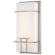 George Kovacs Etched Opal Wall Sconce in Brushed Nickel