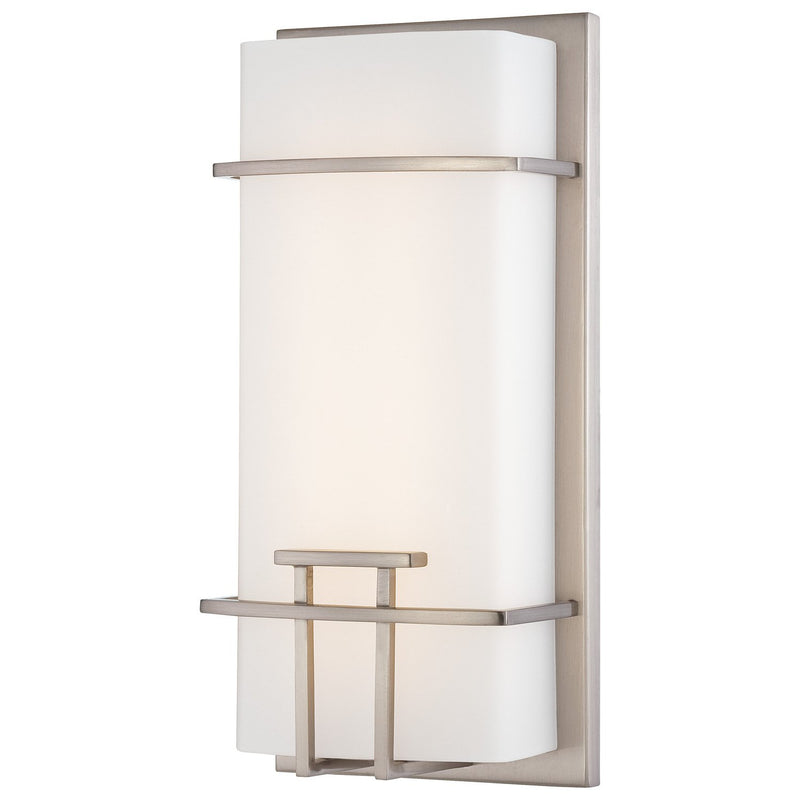George Kovacs Etched Opal Wall Sconce in Brushed Nickel