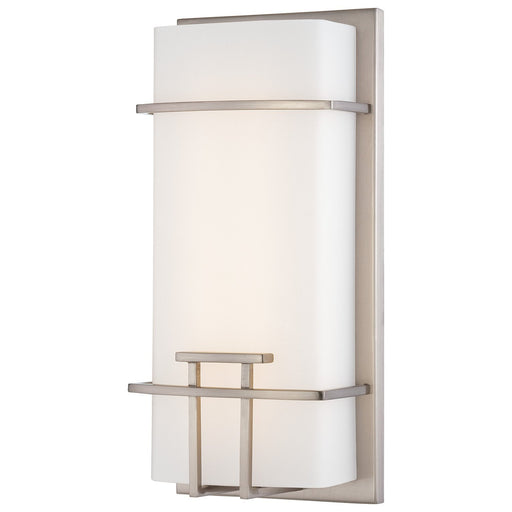 George Kovacs Etched Opal Wall Sconce in Brushed Nickel