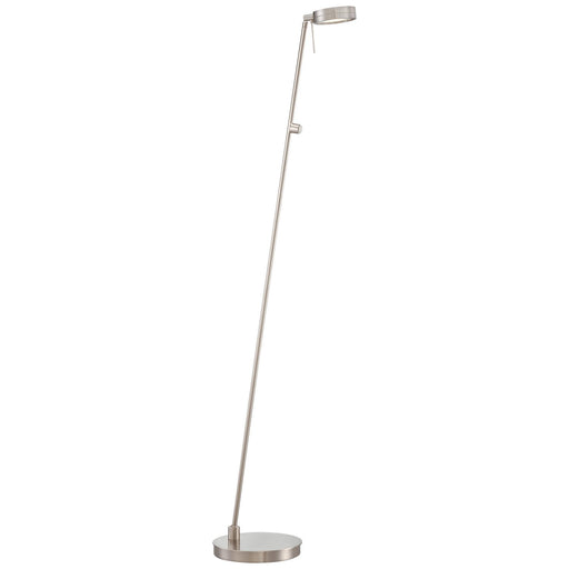 George's Reading Room Boom Arm LED Floor Lamp in Brushed Nickel