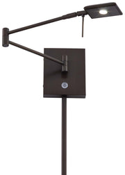George's Reading Room LED Swing Arm Wall Lamp P4328 in Copper Bronze Patina