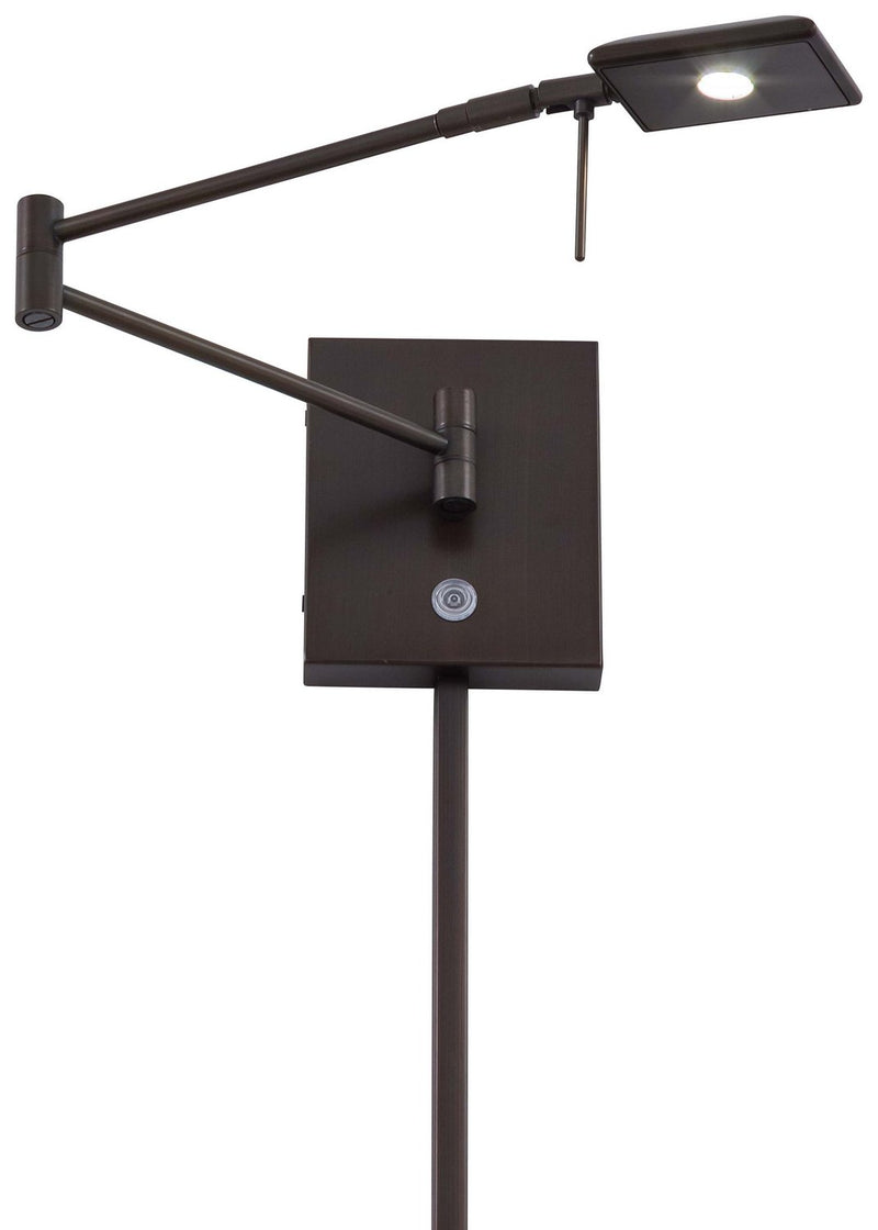 George's Reading Room LED Swing Arm Wall Lamp P4328 in Copper Bronze Patina