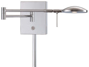 George's Reading Room 14.75" LED Swing Arm Wall Lamp in Chrome