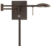 George's Reading Room 14.75" LED Swing Arm Wall Lamp in Copper Bronze Patina