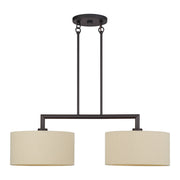 Bellingham 2-Light Large Linear Chandelier in Bronze