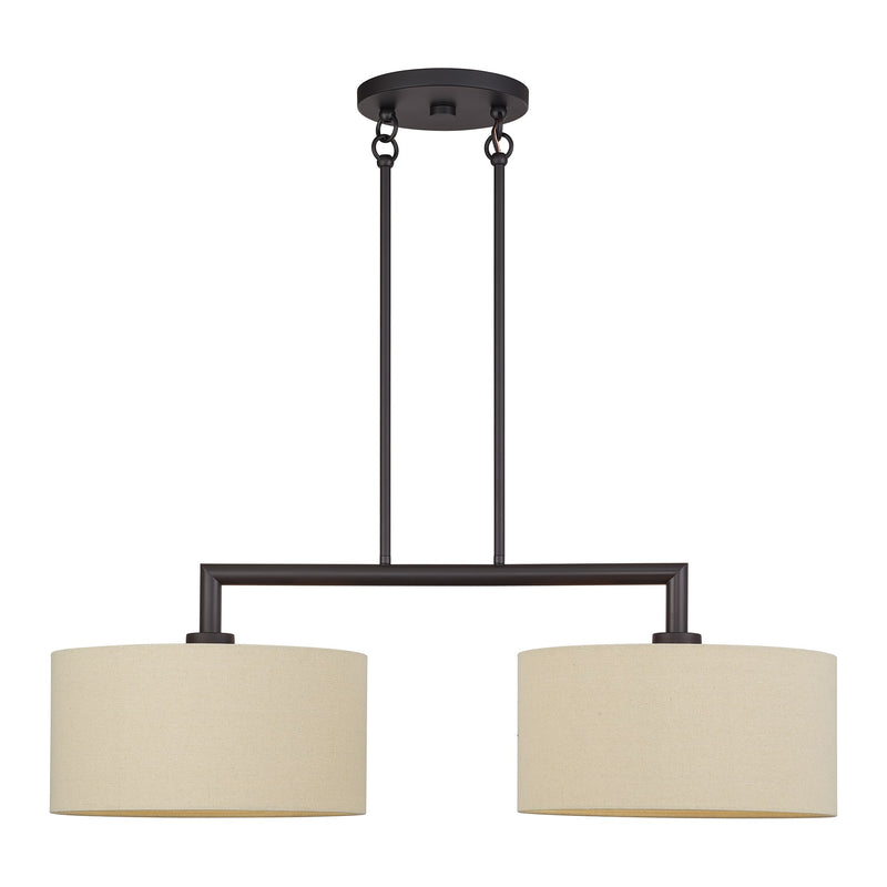 Bellingham 2-Light Large Linear Chandelier in Bronze