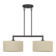 Bellingham 2-Light Large Linear Chandelier in Bronze