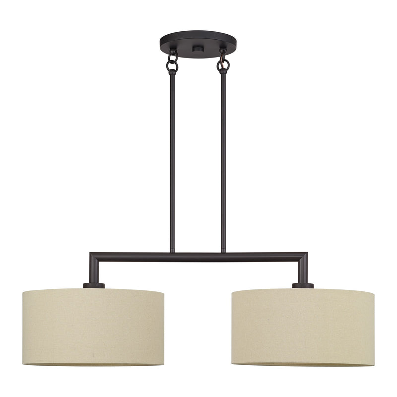 Bellingham 2-Light Large Linear Chandelier in Bronze