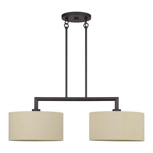 Bellingham 2-Light Large Linear Chandelier in Bronze