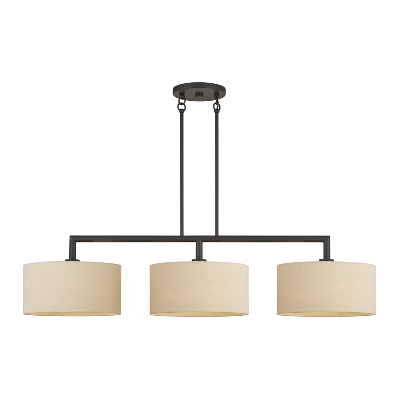 Bellingham 3-Light Extra Large Linear Chandelier in Bronze