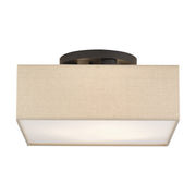 Summit 4-Light Square Semi-Flush Mount in Bronze
