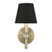 Waverly 1-Light Wall Sconce in Aged Brass with Tuxedo Shade