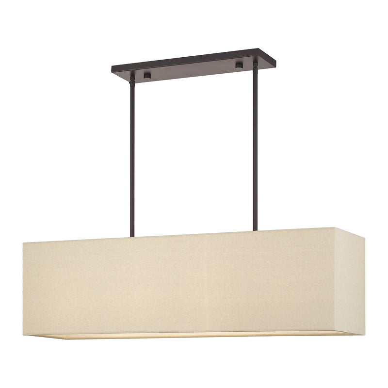 Summit 4-Light Large Linear Chandelier in Bronze