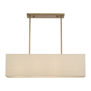 Summit 4-Light Large Linear Chandelier in Antique Gold Leaf