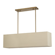 Summit 4-Light Large Linear Chandelier in Antique Gold Leaf