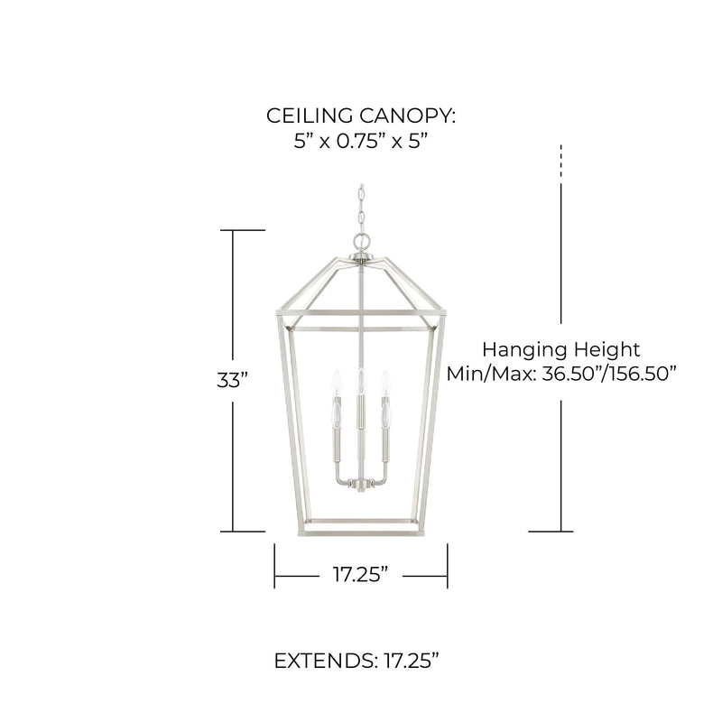 Birch 6-Light Chandelier in Brushed Nickel
