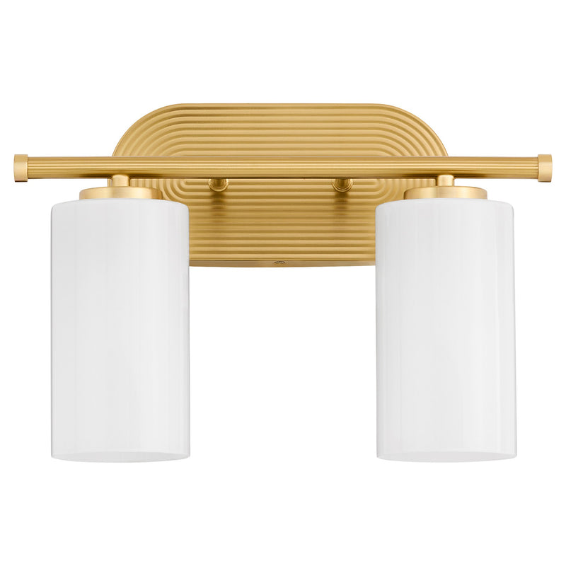Belinder 2 Light Vanity in Aged Brass